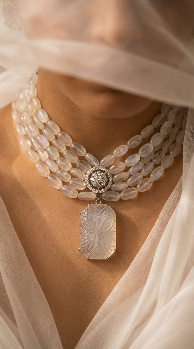 Crystal Elegance Multi-Strand Choker Necklace